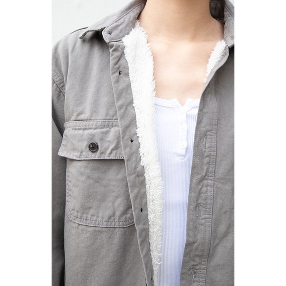 Brandy melville gray fabianne fur jacket - Picture 5 of 6